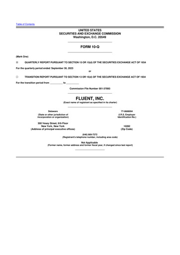 Thumbnail Fluent 10-Q Quarterly Report FY2023 