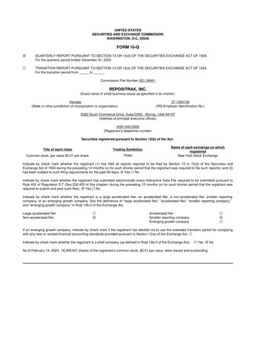 Thumbnail ReposiTrak 10-Q Quarterly Report FY2024 