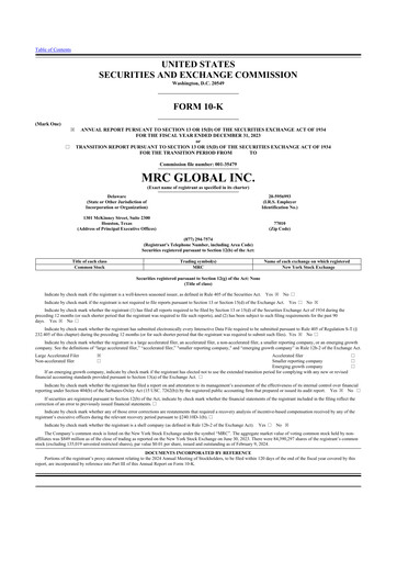 Thumbnail MRC Global
 10-K Annual Report 2023