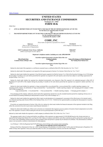 Thumbnail Cohu 10-K Annual Report 2023