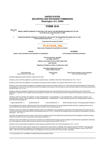 Thumbnail PlayAGS
 10-K Annual Report 2023