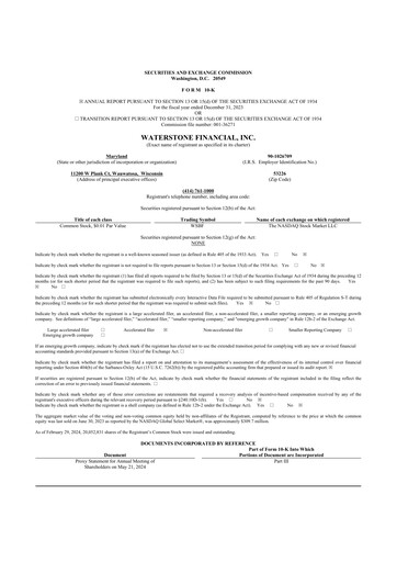 Thumbnail Waterstone Financial 10-K Annual Report 2023