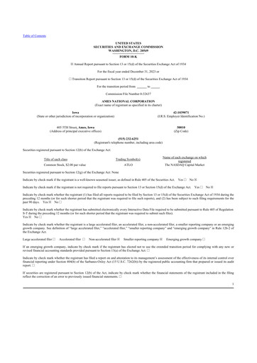 Thumbnail Ames National Corp. 10-K Annual Report 2023