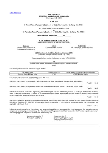 Thumbnail PAMT Corp 10-K Annual Report 2023