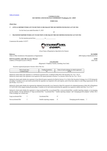 Thumbnail FutureFuel 10-K Annual Report 2023