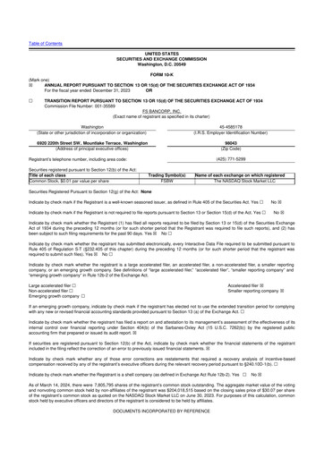Thumbnail FS Bancorp 10-K Annual Report 2023