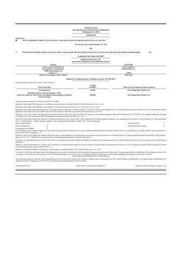 Vorschaubild MainStreet Bancshares 10-K Jahresbericht 2023