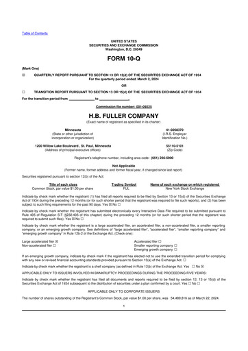 Thumbnail H.B. Fuller
 10-Q Quarterly Report FY2024 