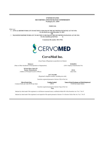 Thumbnail CervoMed 10-K Annual Report 2023