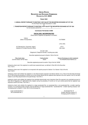 Thumbnail Escalade Sports 10-K Annual Report 2023