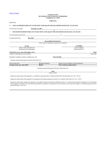 Thumbnail Blackboxstocks 10-K Annual Report 2023