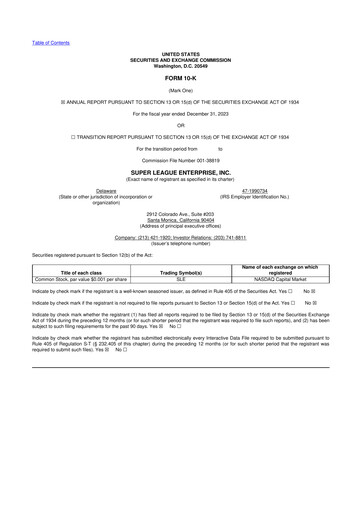 Thumbnail Super League Enterprise 10-K Annual Report 2023