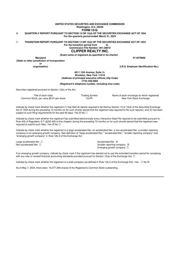 Thumbnail Clipper Realty 10-Q Quarterly Report FY2024 