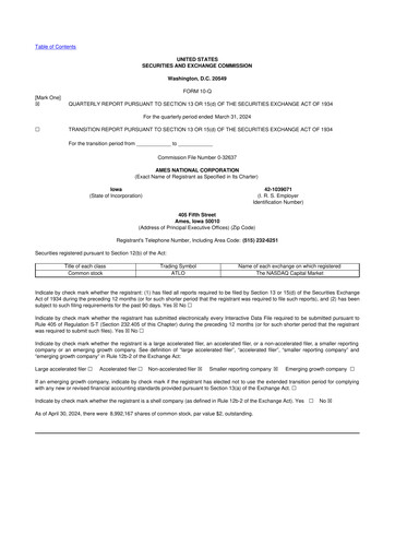 Thumbnail Ames National Corp. 10-Q Quarterly Report FY2024 