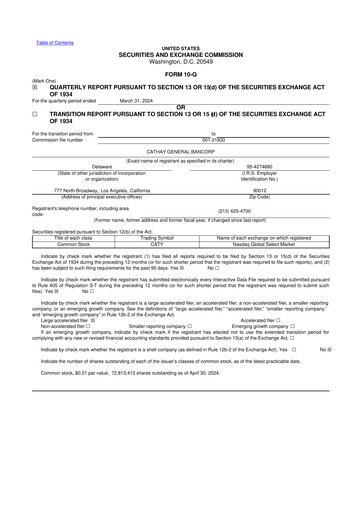 Thumbnail Cathay General Bancorp 10-Q Quarterly Report FY2024 