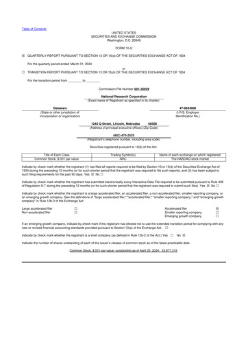 Thumbnail NRC Health
 10-Q Quarterly Report FY2024 