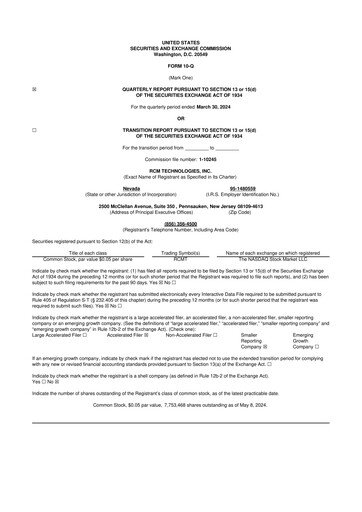 Thumbnail RCM Technologies 10-Q Quarterly Report FY2024 