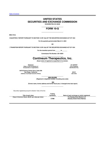 Thumbnail Contineum Therapeutics 10-Q Quarterly Report FY2024 