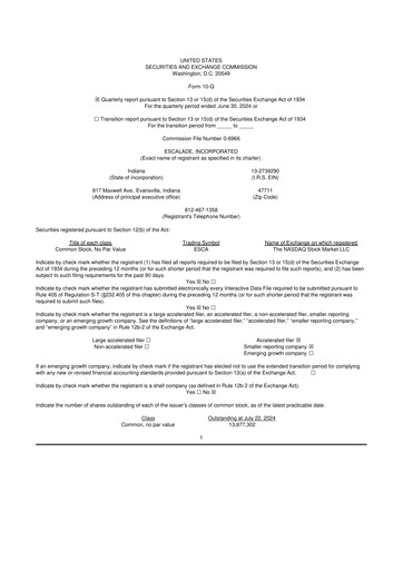 Thumbnail Escalade Sports 10-Q Quarterly Report FY2024 