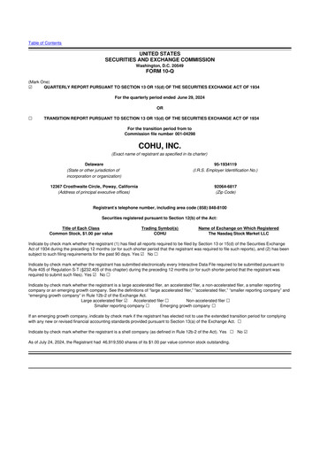 Thumbnail Cohu 10-Q Quarterly Report FY2024 