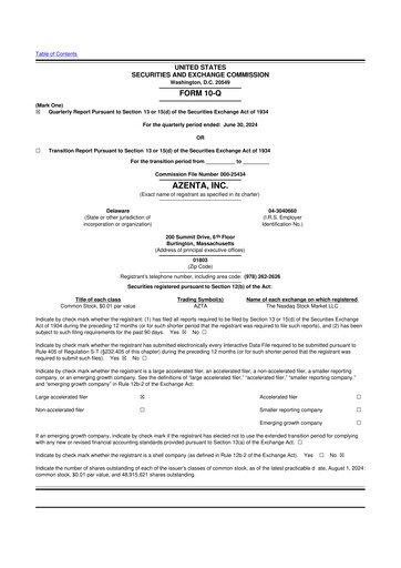 Thumbnail Azenta 10-Q Quarterly Report FY2024 