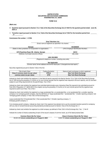 Miniature Gray Media
 10-Q Rapport trimestriel 2024 