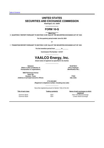 Thumbnail Vaalco Energy
 10-Q Quarterly Report FY2024 