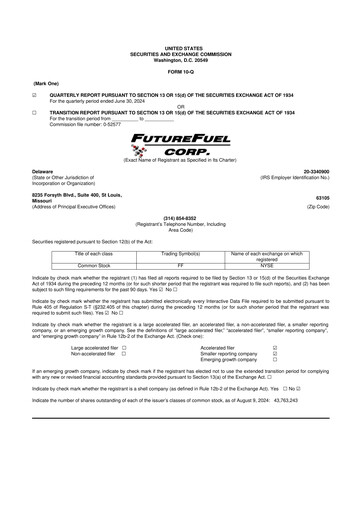 Thumbnail FutureFuel 10-Q Quarterly Report FY2024 