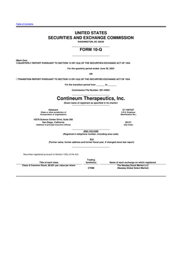 Thumbnail Contineum Therapeutics 10-Q Quarterly Report FY2024 