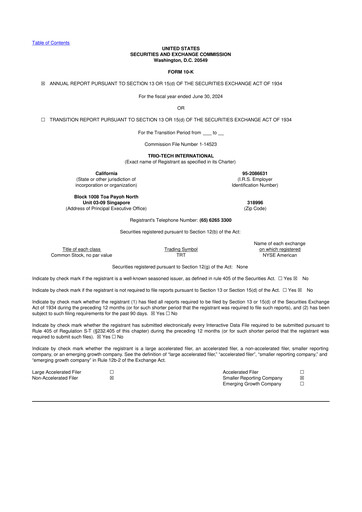 Thumbnail Trio-Tech International 10-K Annual Report 2024