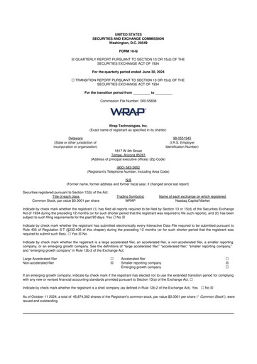 Miniature Wrap Technologies
 10-Q Rapport trimestriel 2024 