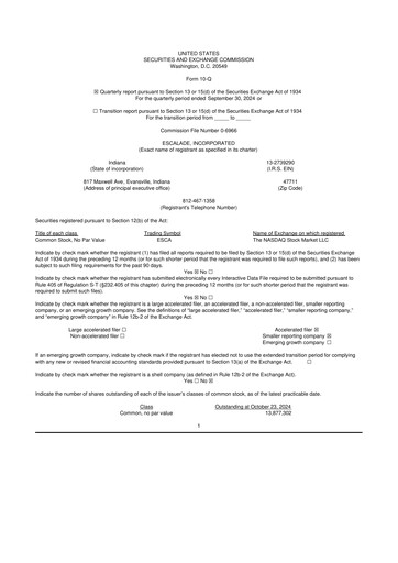 Thumbnail Escalade Sports 10-Q Quarterly Report FY2024 