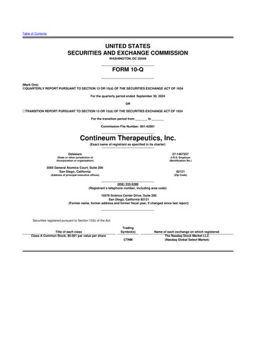 Thumbnail Contineum Therapeutics 10-Q Quarterly Report FY2024 