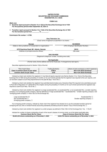 Miniature Gray Media
 10-Q Rapport trimestriel 2024 