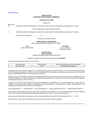 Thumbnail Ames National Corp. 10-Q Quarterly Report FY2024 