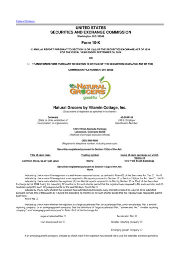 Thumbnail Natural Grocers by Vitamin Cottage 10-K Annual Report 2024