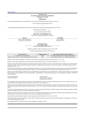 Thumbnail Mullen Automotive 10-K Annual Report 2024