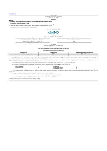 Thumbnail cbdMD 10-Q Quarterly Report FY2025 