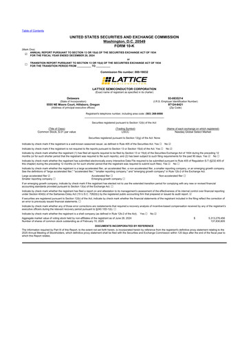 Thumbnail Lattice Semiconductor 10-K Annual Report 2024