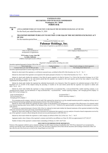 Thumbnail Palomar Holdings 10-K Annual Report 2024