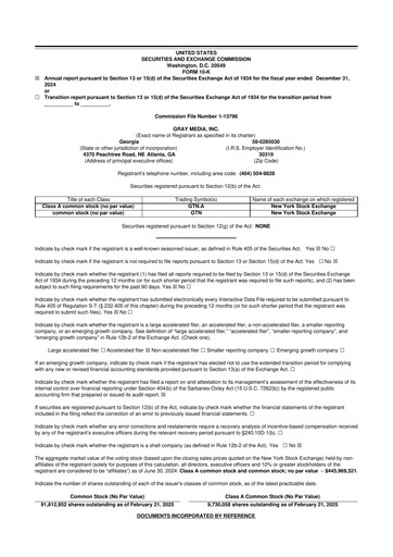 Thumbnail Gray Media
 10-K Annual Report 2024
