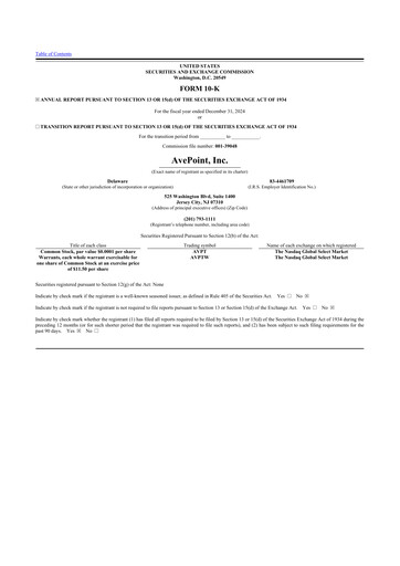 Thumbnail AvePoint 10-K Annual Report 2024