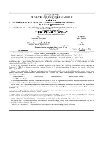 Thumbnail Gorman-Rupp 10-K Annual Report 2024