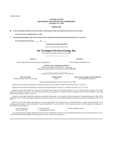 Thumbnail Air Transport Services Group 10-K Annual Report 2024