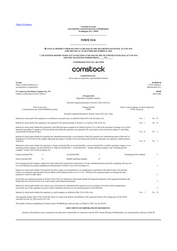 Thumbnail Comstock Inc. 10-K Annual Report 2024