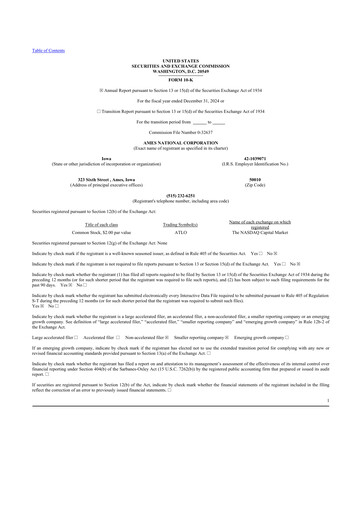 Thumbnail Ames National Corp. 10-K Annual Report 2024