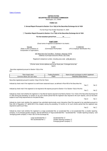 Thumbnail PAMT Corp 10-K Annual Report 2024