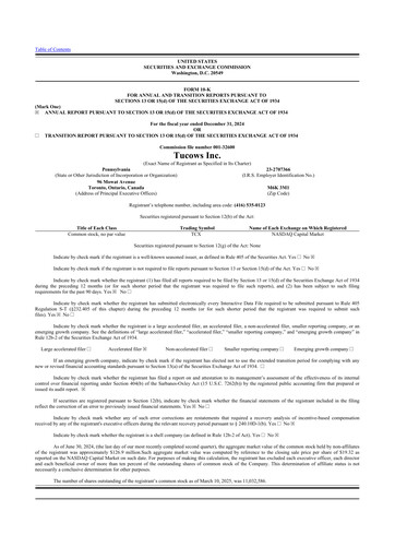 Thumbnail Tucows 10-K Annual Report 2024