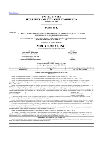 Thumbnail MRC Global
 10-K Annual Report 2024