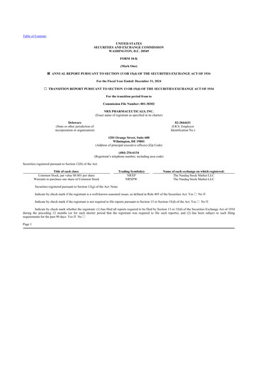 Thumbnail NRx Pharmaceuticals 10-K Annual Report 2024